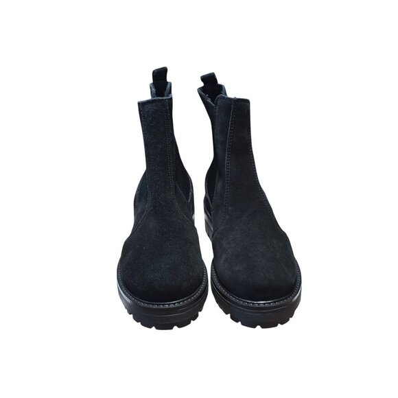 La Canadienne Womens Black Suede Chelsea Boots With Lug Sole Size 7 NWOB - Picture 5 of 9